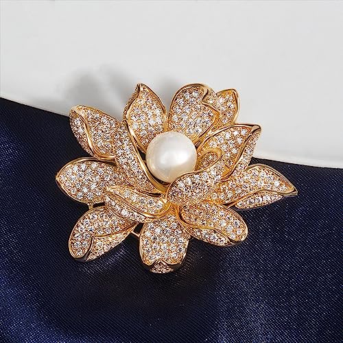 Image of Brooch Pins for Women Fashion Jewelry Cubic Zirconia Brooches and Pins for Birthday Wedding Party Gift