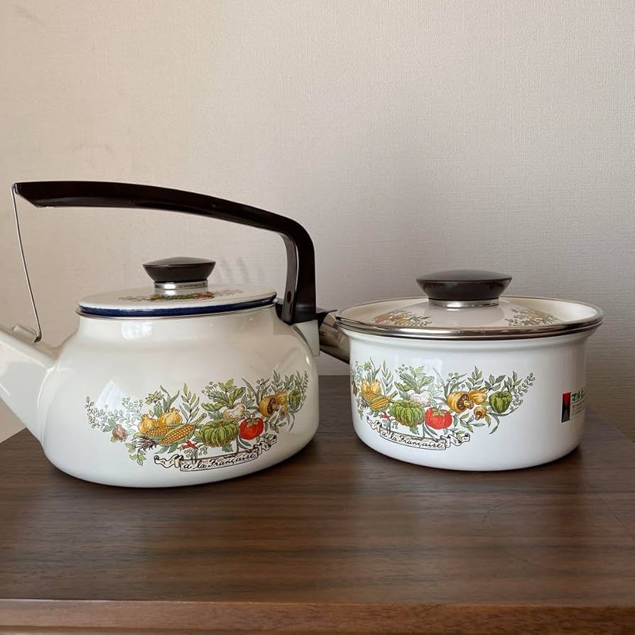 Amazon | レトロ！ マルビシホーローウェア ケトル&片手鍋セット