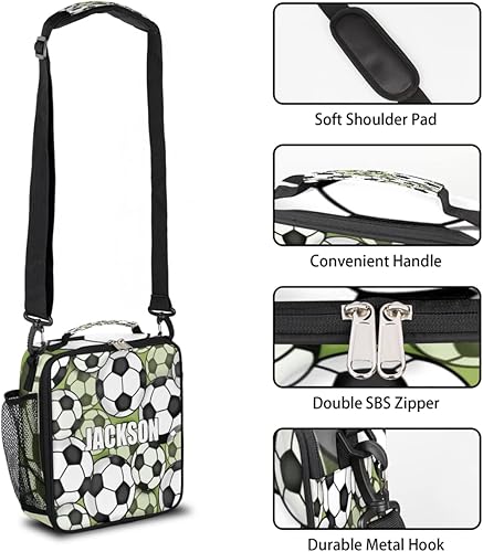 Miniatura 8 de Bolsa de almuerzo personalizada para niñas, niños, adolescentes, hombres y mujeres, regalo personalizado, bolsa de almuerzo de baloncesto púrpura