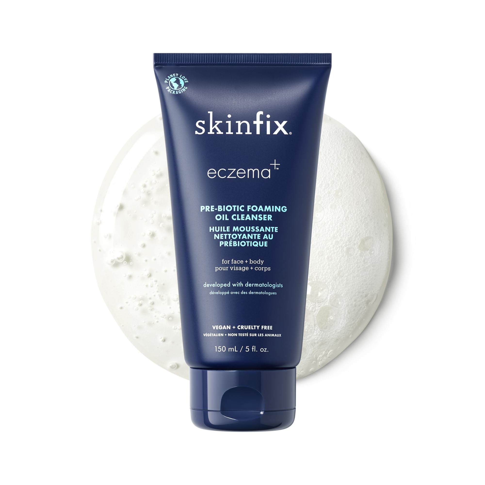 Skinfix Pre-Biotic Face + Body Foaming Oil Cleanser, 5 fl oz