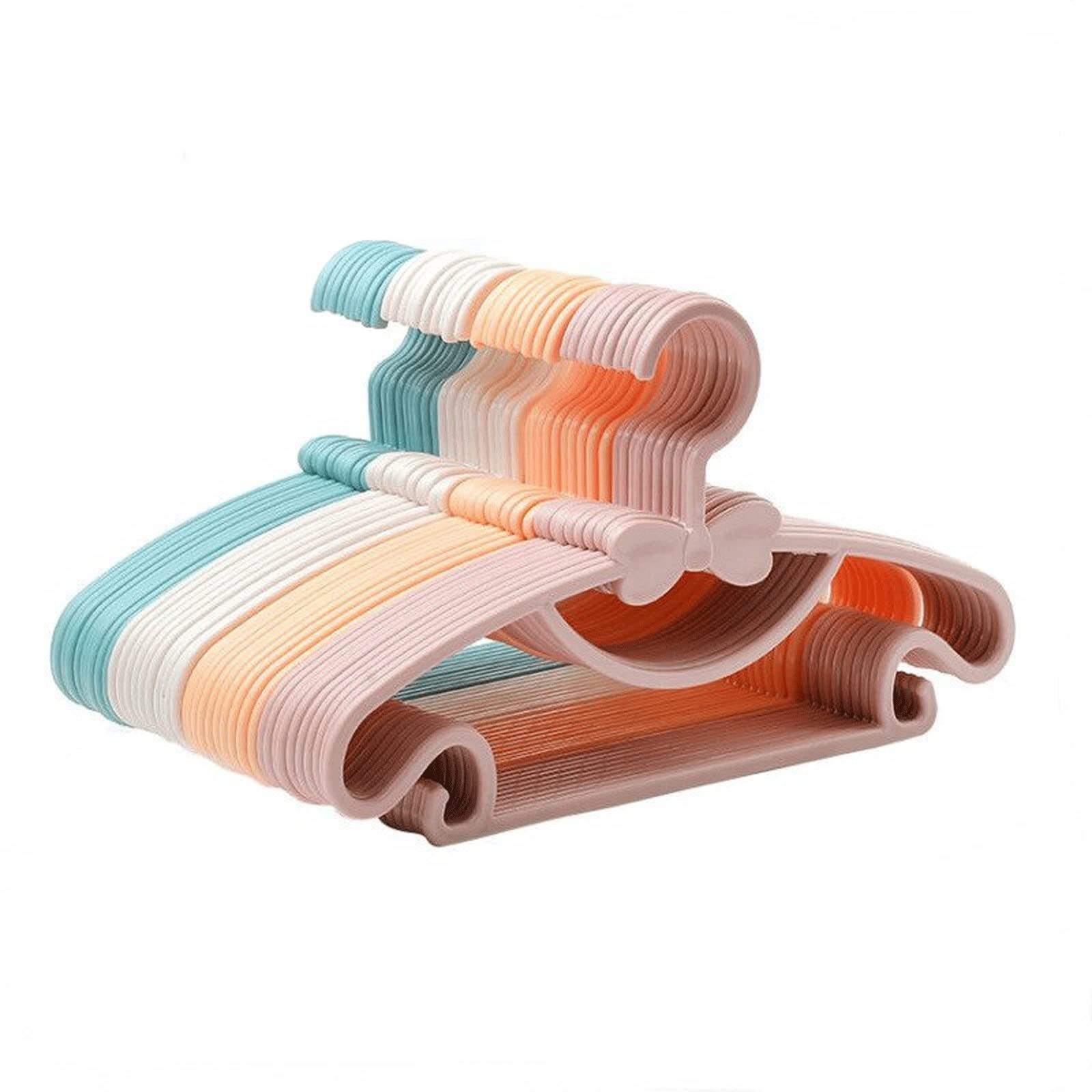 JINGYAN Standard Hangers Small Coat Hanger Unmarked Plastic Hook Rack Storage