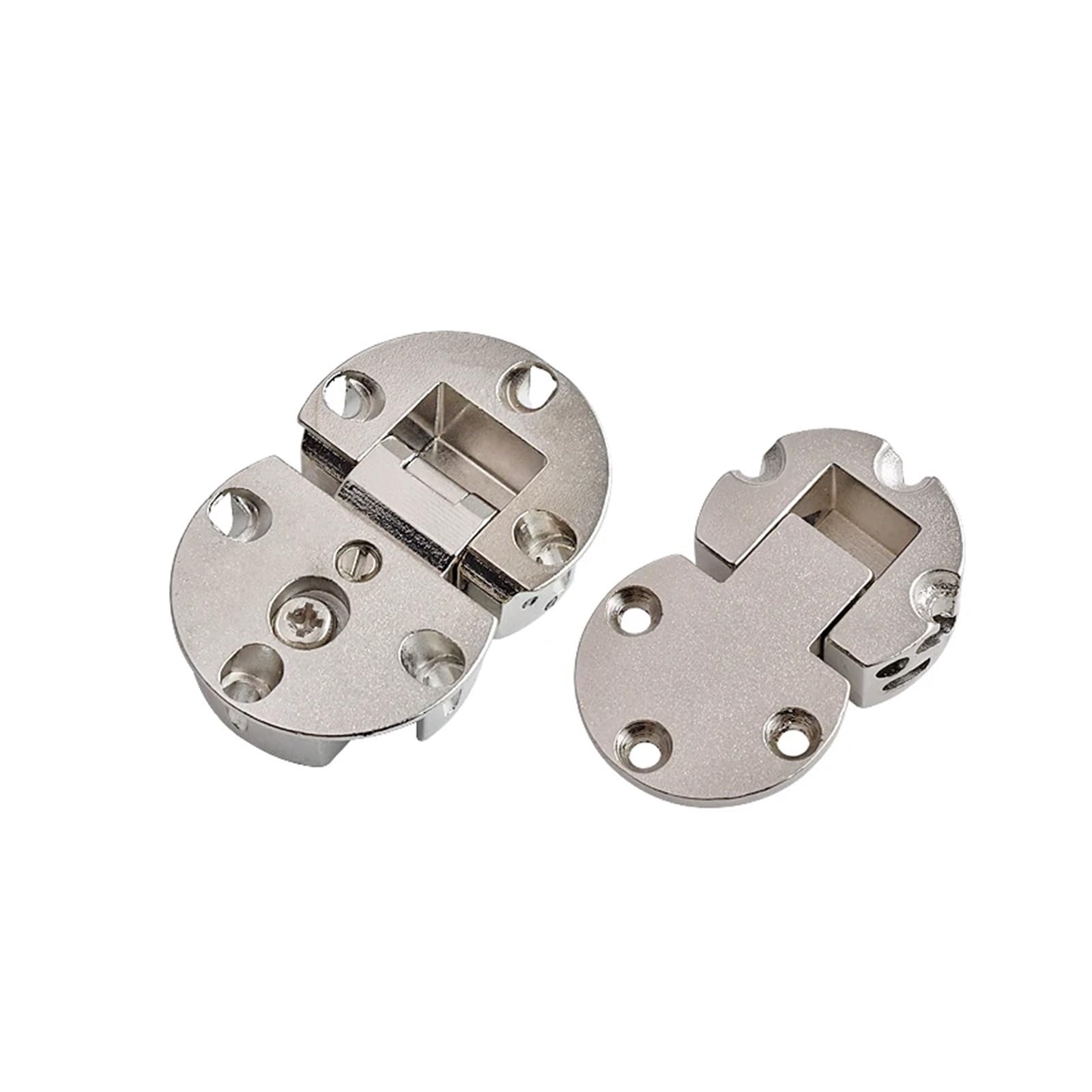 CJKXPZMH 2PCS Furniture Cabinet 180 Degrees Folding Table Hidden Hinge Concealed Bookcase Connector Bracket Hinge(Bilateral HINGE)