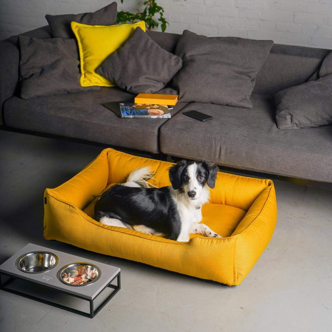 Gorgeous Reversable Yellow Square Shape (Size 120X80X23 CM.) Ultra Soft Ethnic Designer Bed for Dog/Cat (Export Quality) Size : XXL (B08SQNZFQL) Amazon Price History, Amazon Price Tracker