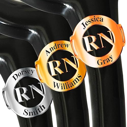 Miniatura 4 de Stethoscope ID Tag - Personalized Name Tag- Handmade Nursing ID Charm-Graduation Gift For Nurse (RN With Name &Text)