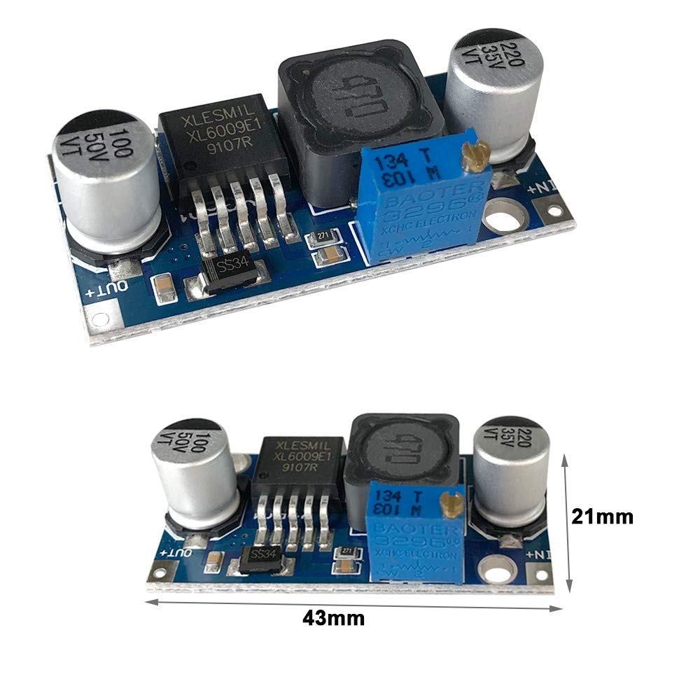 XL6009 Step Up Boost Dc-Dc Regolatore Tensione Variabile 3V-32V A - Foto 11