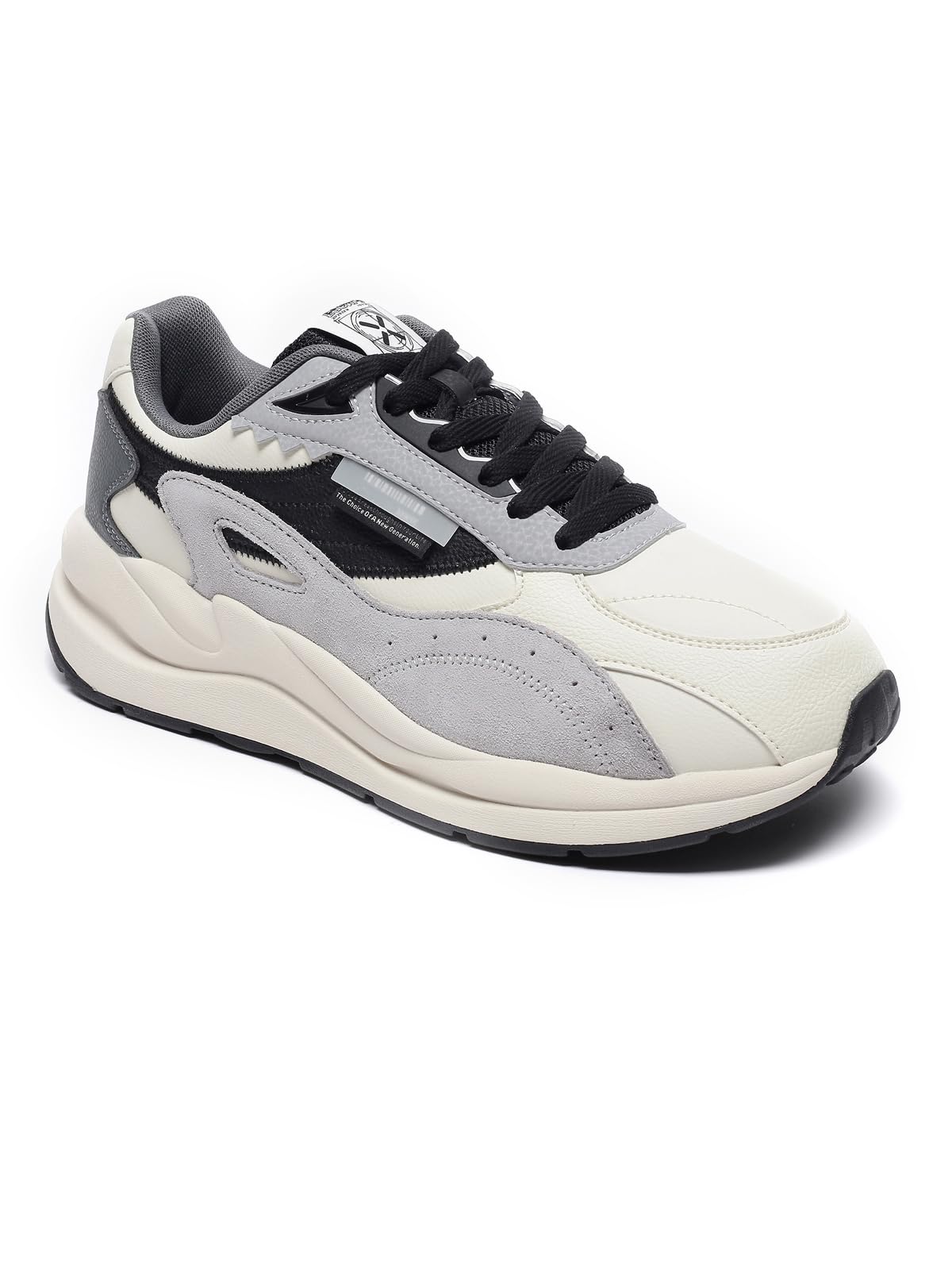 XTEP White Tea,Ash Grey,Black Retro Casual Shoes for Men Euro- 42 (B0CM32W7B3) Amazon Price History, Amazon Price Tracker