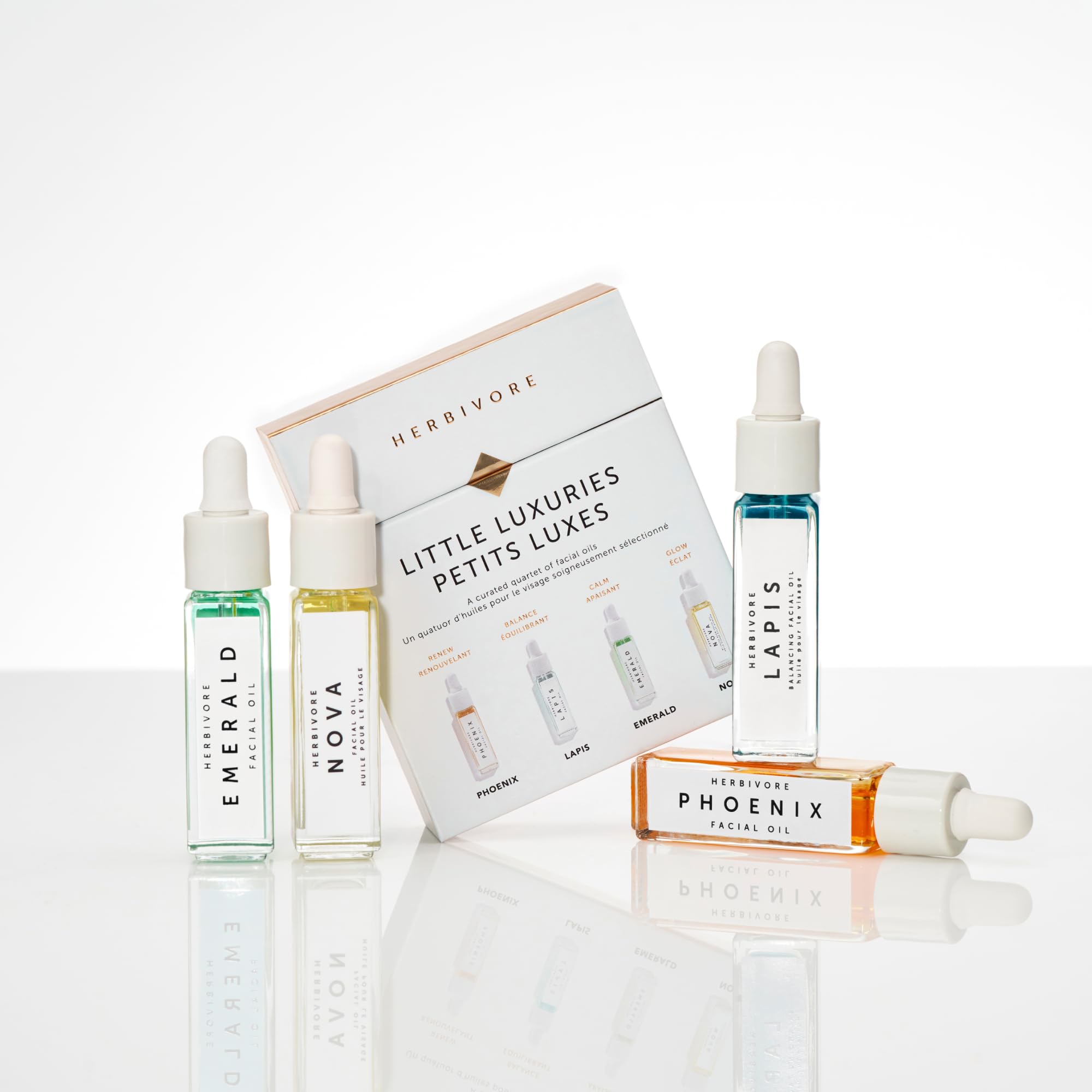 HERBIVORE Minis Gift Set | Best Sellers Skincare Collection Plant-based, Vegan, Cruelty-free