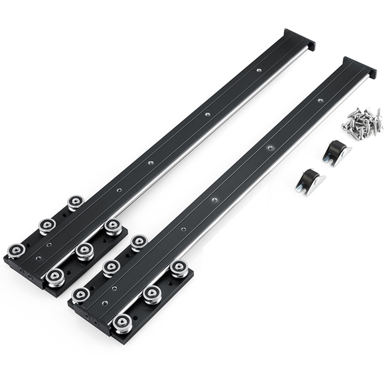 Cierre Suave Guias para Cajones 350-600 mm, Riel Deslizante de Extensión para Encimera de Ventana Salediza, Rieles para Cajones de Armarios de Joyería/Cocina/Cómoda(17.7 in/45 cm)