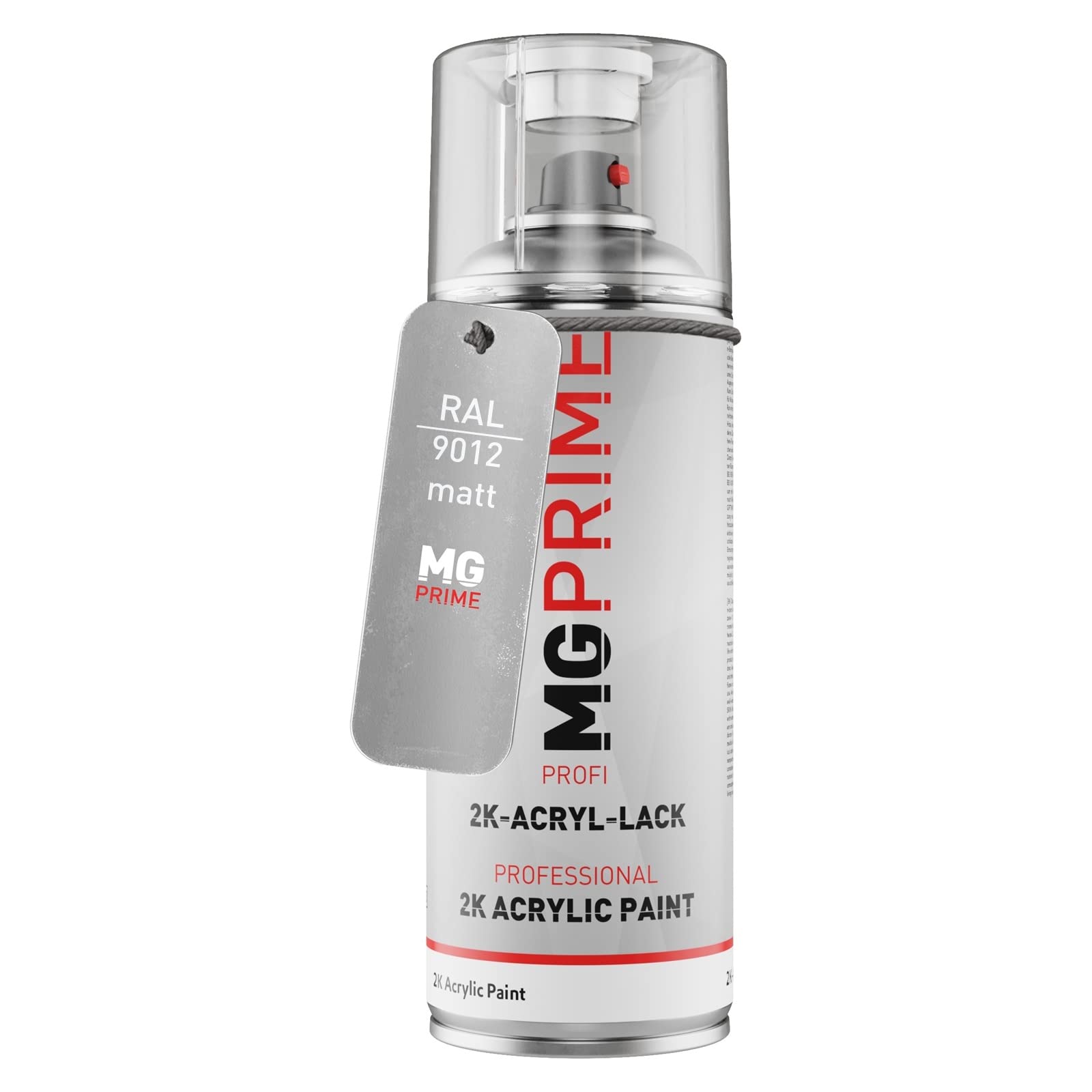 Mg Prime Ceanroom White Ral 9012 /Reinraumweiss Mat 2K Acrylic Spray Can Spray Can 400 Ml Quick Drying