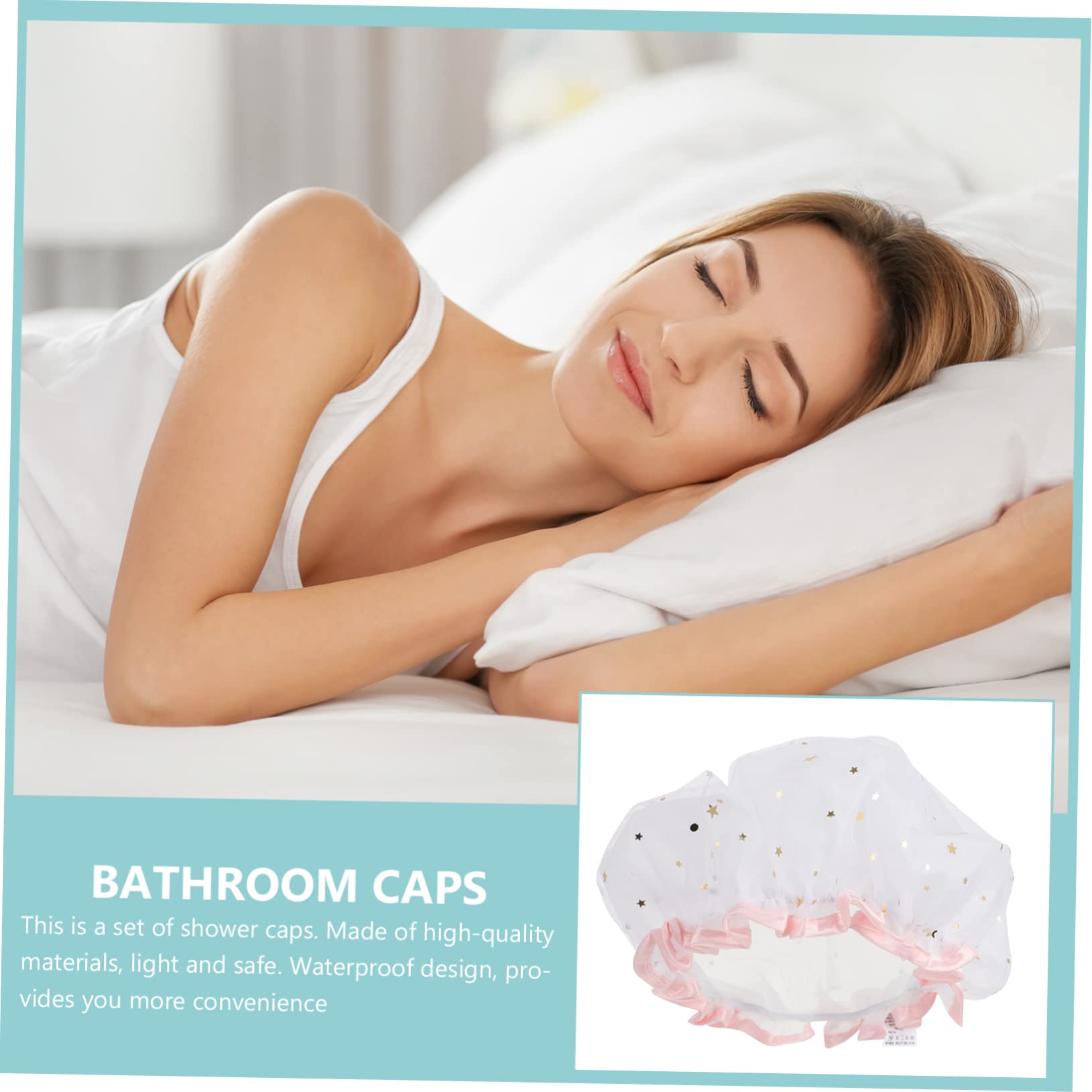 Beaupretty 8piezas Gorro De De Satén Para Baño Gorro De Reutilizable Para Mujeres y