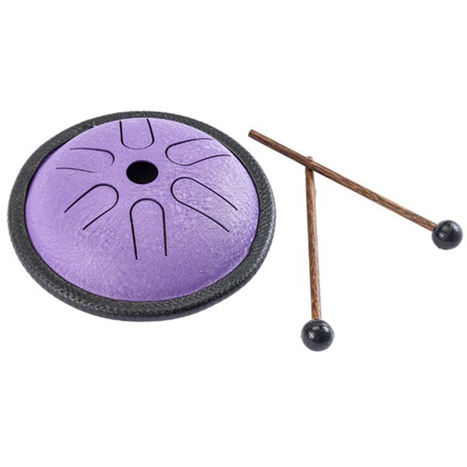 Alliage de Titane en Acier Violet 5,5 Pouces Tambour éthéré Poche Tambour à Main Instrument de Percussion à Tambour Creux