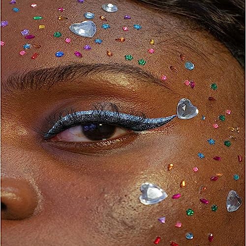 Glitter Eyeliner Stickers 5 pares reutilizables azul miniatura 3
