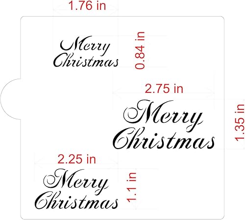 Miniatura 5 de Plantilla de galletas y manualidades de Feliz Navidad de Designer Stencils