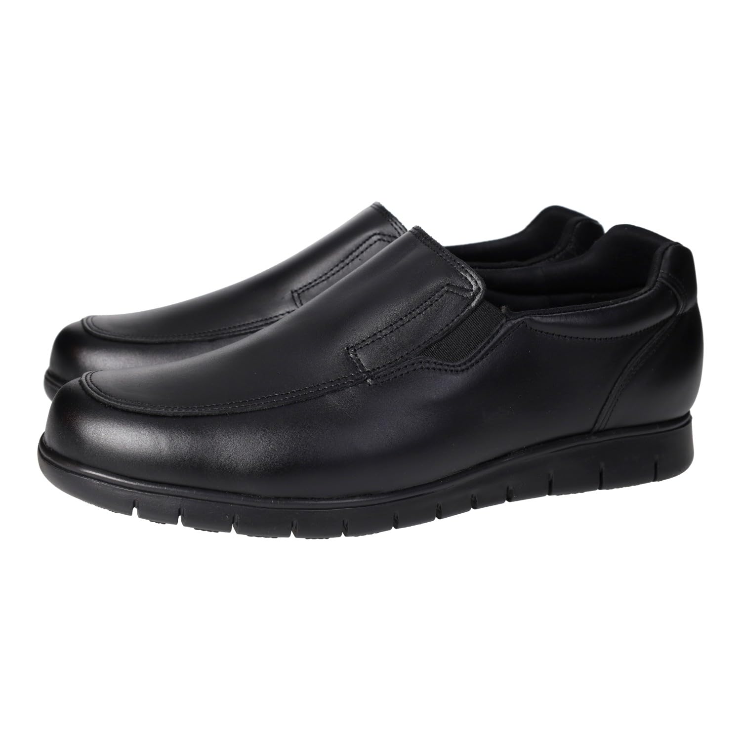 MADE IN SPAIN 1005 Mocasines de Piel Hechos en España, cómodos, Suaves, Ligeros, con Bandas elásticas y Piso de Goma Antideslizante Hombre Zapatos MOCASÍN