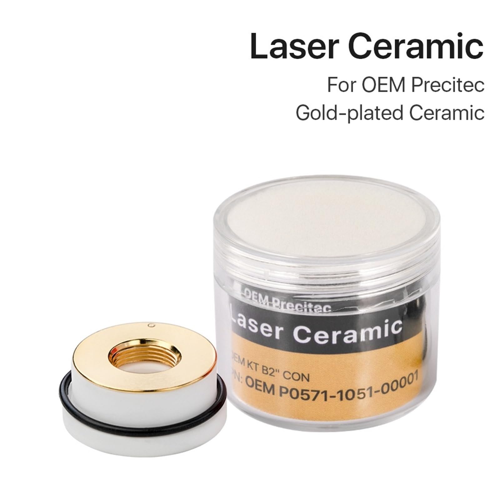 Laser Ceramic KT B2'' CON D28mm Fiber Laser Cutting Head Nozzle Holder H12 M11 for 0-5kW Precitec/WSX Laser Head