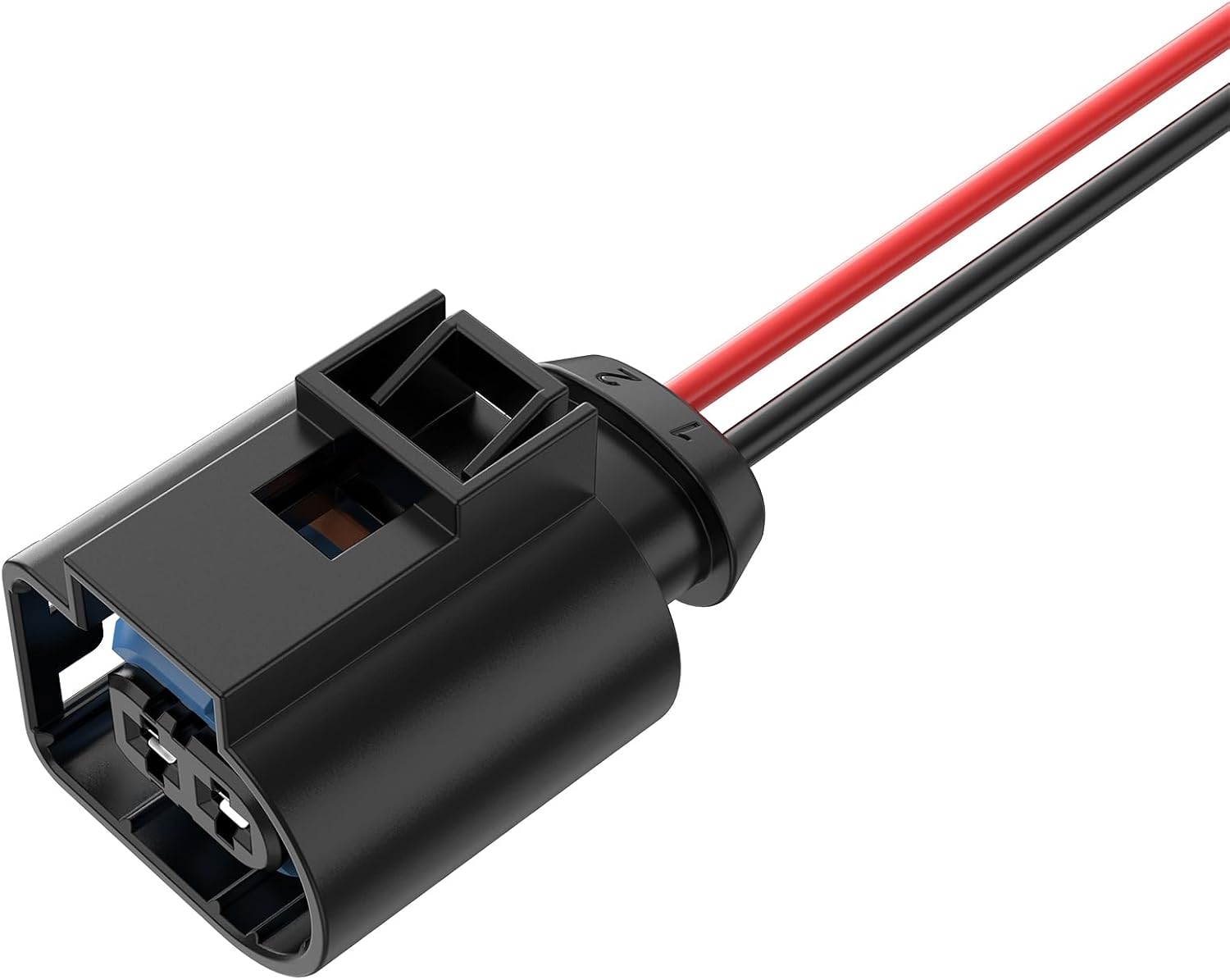 2 Pin Auto Connector Fuel Injector Wiring 4D0971992A 4D0 971 992 A for VW Audi Generator Plug(Interior Blue)