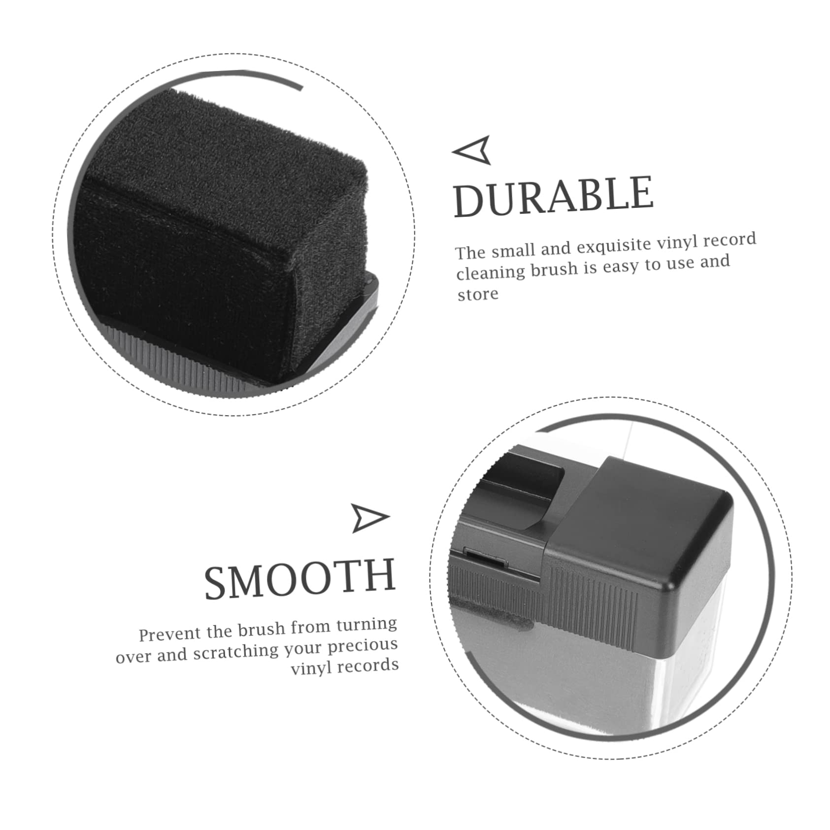 2sets Spazzola Per Pulizia Antistatica Accessorio Compatto Per Pulizia Dischi e Rimuove Polvere e Residui Facile Usare e Portatile Protegge Tuoi Dischi Vinyl