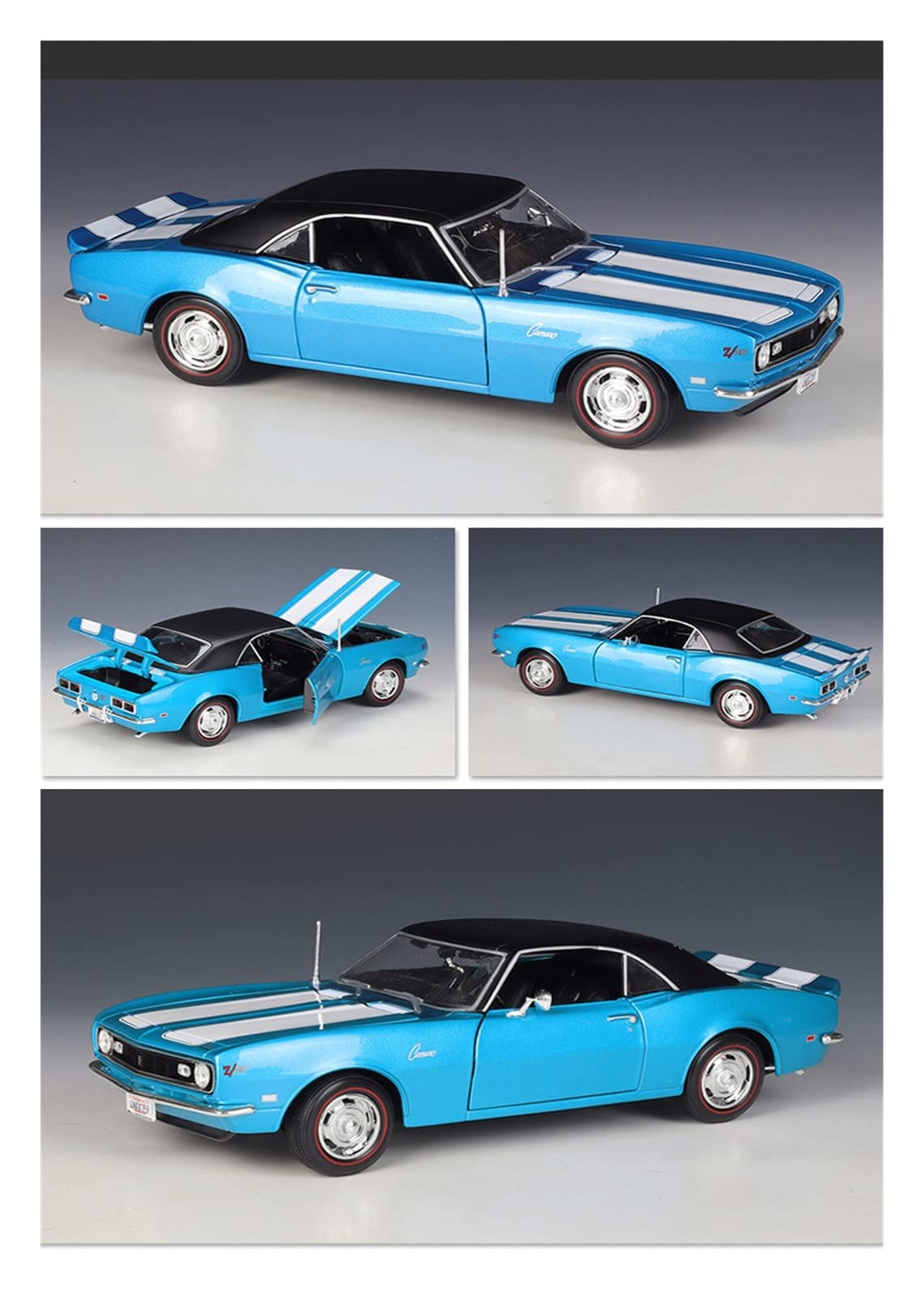 Scale Finished Model Car 1:18 for Chevrolet Camaro Z28 1968 Car