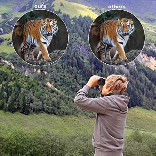 occer 12 x 25 HD Kompaktes Fernglas für Erwachsene und Kinder, langes weiches Fernglas mit Augenabstand, Bak4-Prisma… – Bild 7