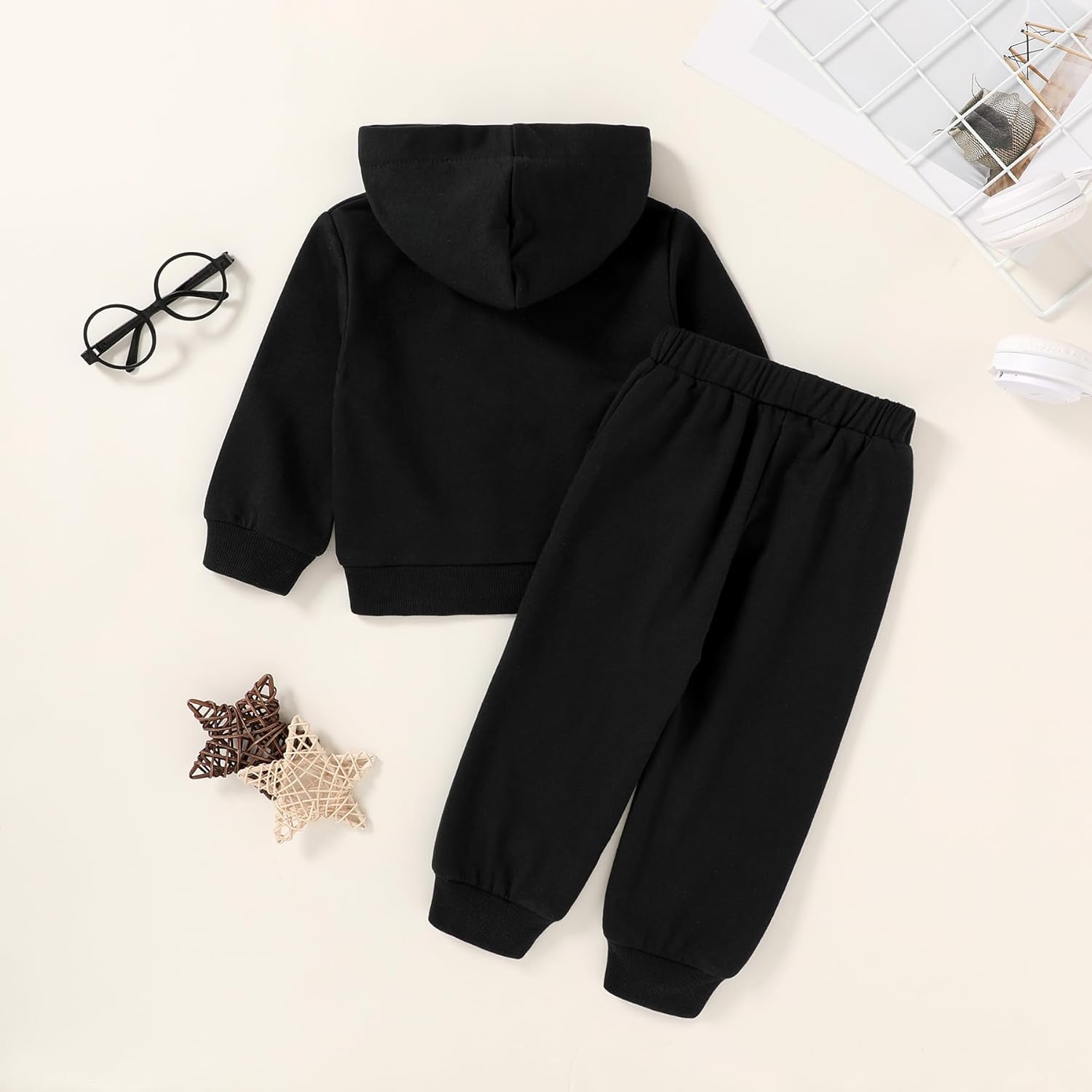 YOUNGER STAR Toddler Baby Boy Girl Clothes Fall Winter Outfits Long Sleeve Hoodie Sweatshirt Sweat Pants Cotton Sweatsuits - Image 2