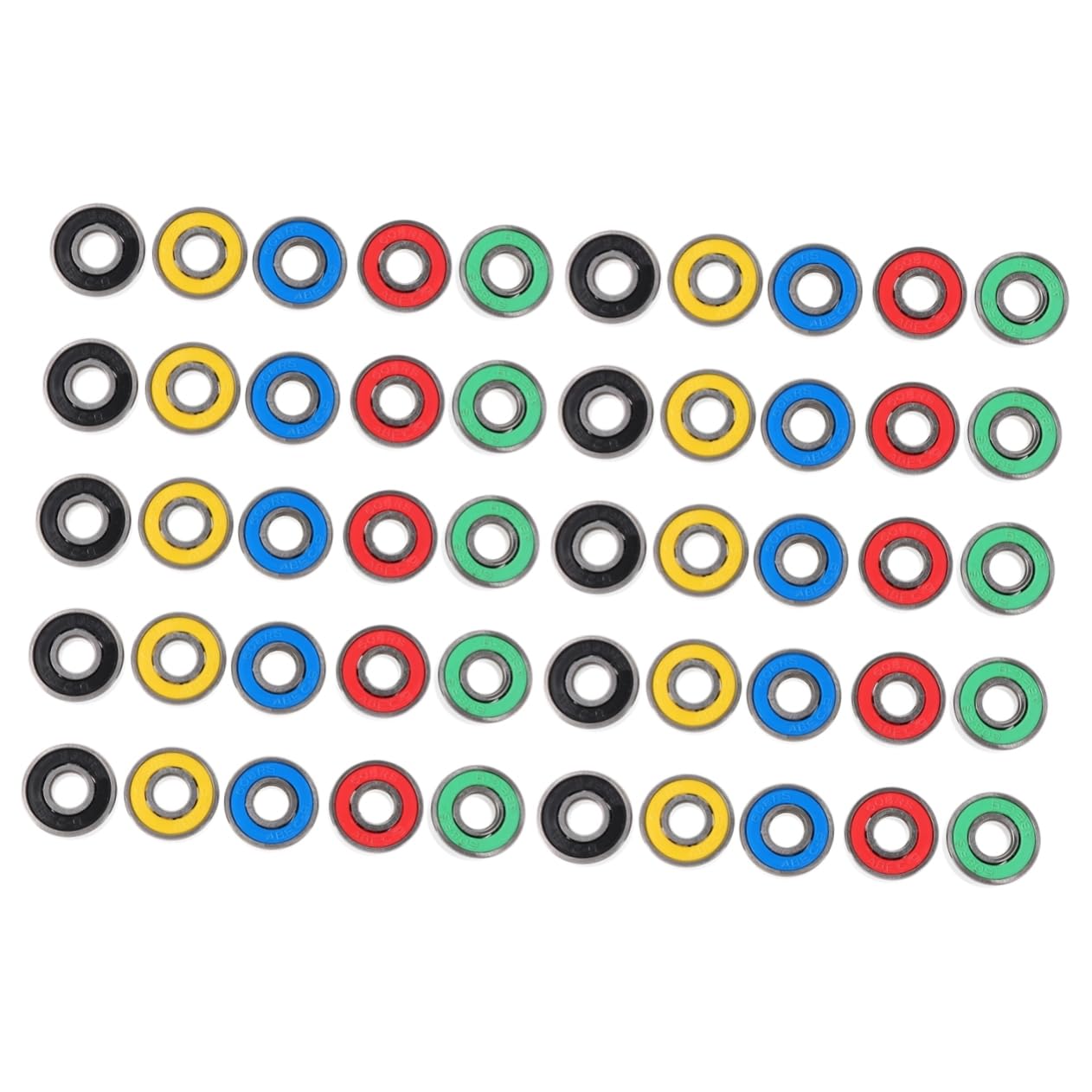 ibasenice 50Pcs Skateboard Bearings Durable Roller Skates Bearings for Inline Skates Fit for Skateboards
