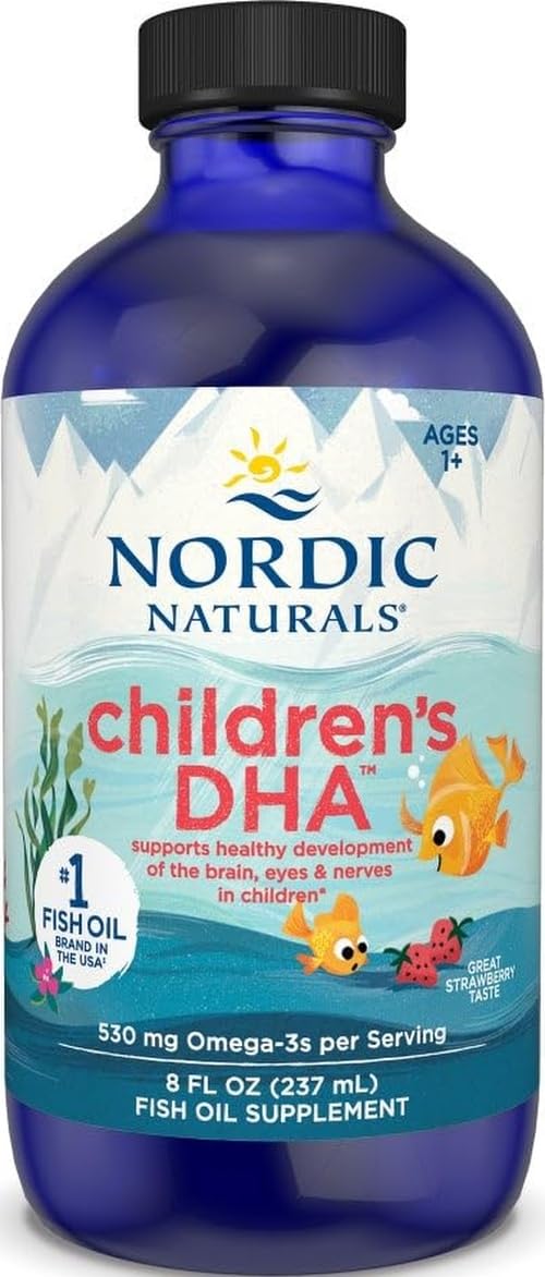 Nordic Naturals Children's DHA, 530 mg Omega-3 Fish Oil - Strawberry - 8 oz