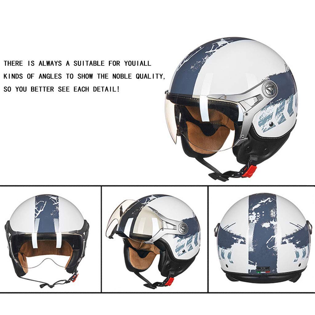 Halve Motorhelm Van Koolstofvezel, 3/4 Retro Open Motorhelm, Vintage Jethelm Met Vizier DOT/ECE Goedgekeurde Halve Motorhelm Scooterhelm Voor Heren En Dames, Snelle Ontgrendeling Bright Black,L Halve Motorhelm Van Koolstofvezel, 3/4 Retro Open Motorhelm, Vintage Jethelm Met Vizier DOT/ECE Goedgekeurde Halve Motorhelm Scooterhelm Voor Heren En Dames, Snelle Ontgrendeling Bright Black,L