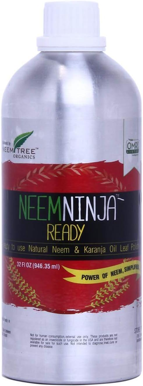 NeemTree Neem Ninja - 1 Liter - All Natural Neem | Organic Farming Neem and Karanja For Indoor and Outdoor Plants - 100 Percent Pure Cold Pressed