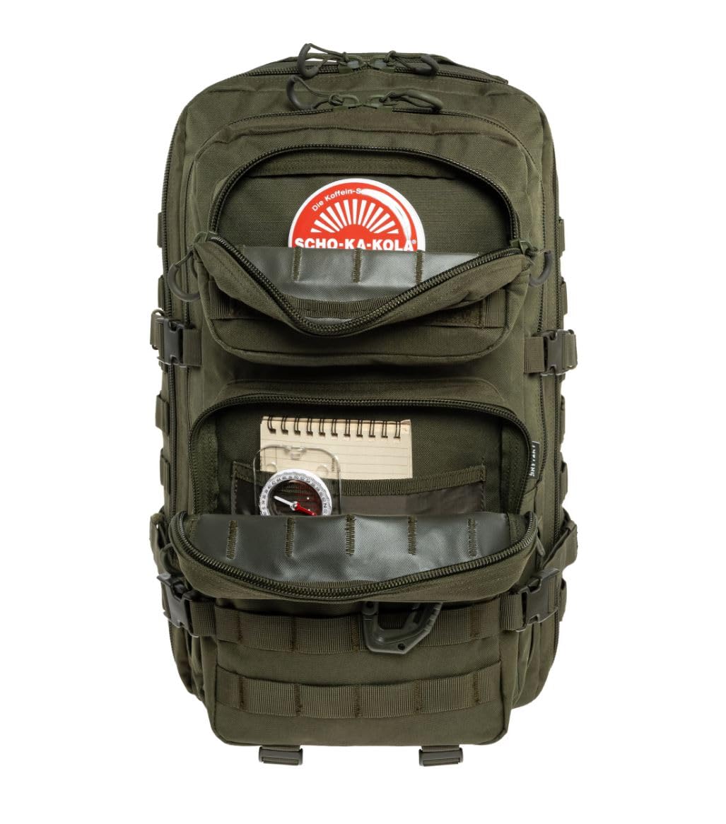 Tactical Polygon Large 36L Taktischer Rucksack – Oliv | Militär & Outdoor Rucksack Herren | Mit MOLLE-System & Fach für Trinkblase | Ideal für Trekking, Camping & Survival | 51×29×28 cm