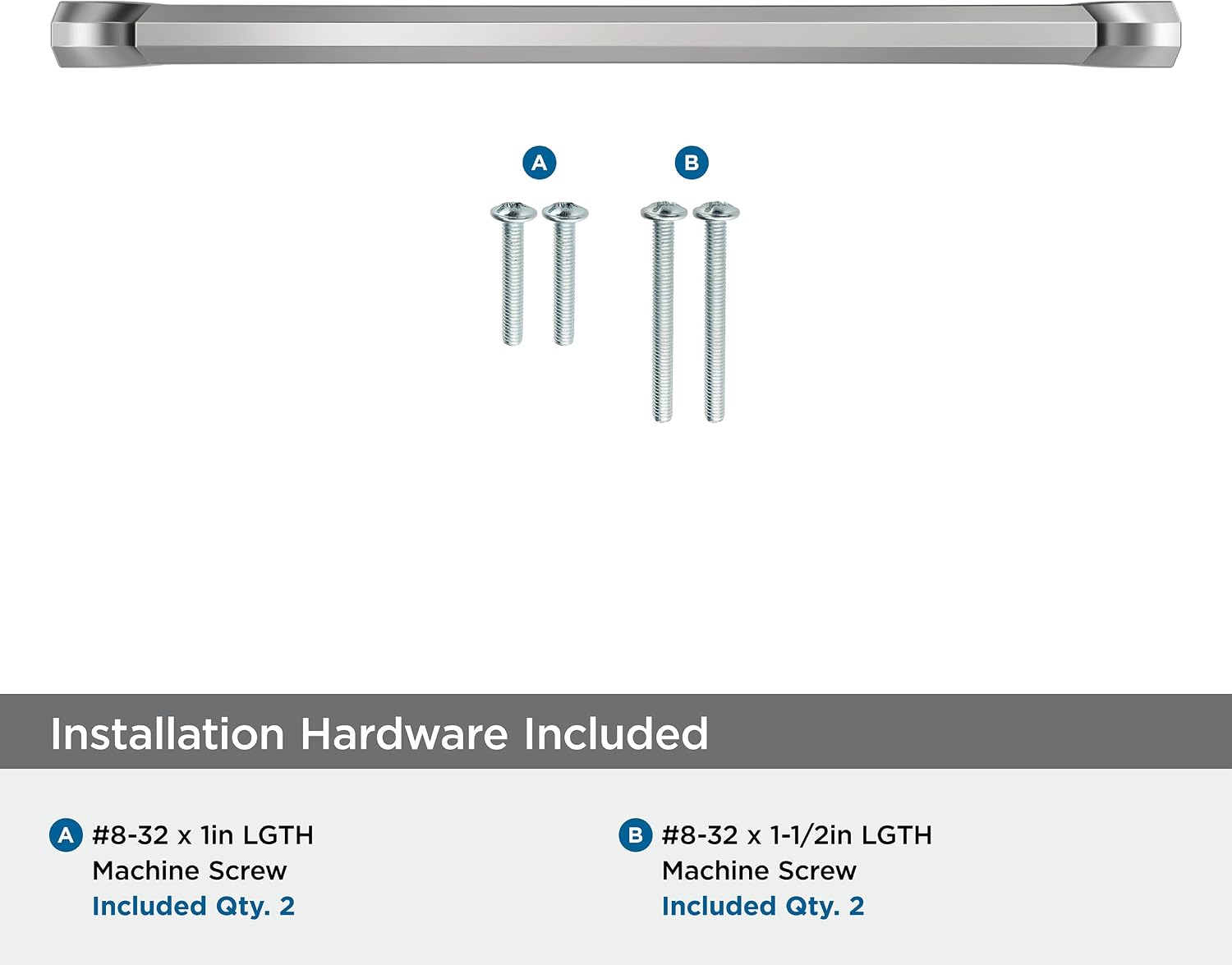 Amerock Bellamy 10-1/16 inch (256mm) Center-to-Center Polished Chrome Cabinet Pull, BP3671226
