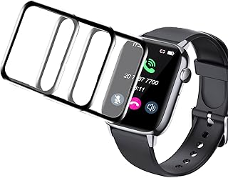 Compatible for FIUGUOO Smart Watch Screen Protector, Lamshaw [3 Pack] 3D Full Coverage PET Soft Screen Protector Film Compatible with GT HITGX BT5.0 1.72 Smart Watch / QS08 Smart Watch / FIUGUOO QS08 1.85 Smart Watch (3 PACK)