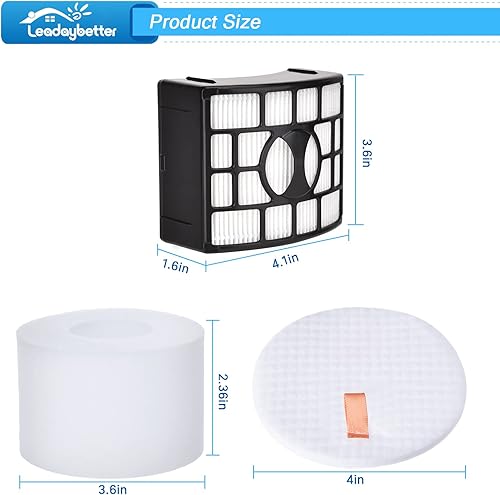 Miniatura 7 de Leadaybetter Filtro de repuesto para Shark Rotator DuoClean Lift-Away ZD550 NV600 NV601 NV602 NV611 NV770 NV771 NV771 NV772 UV700 ZU701 Zero-M Speed