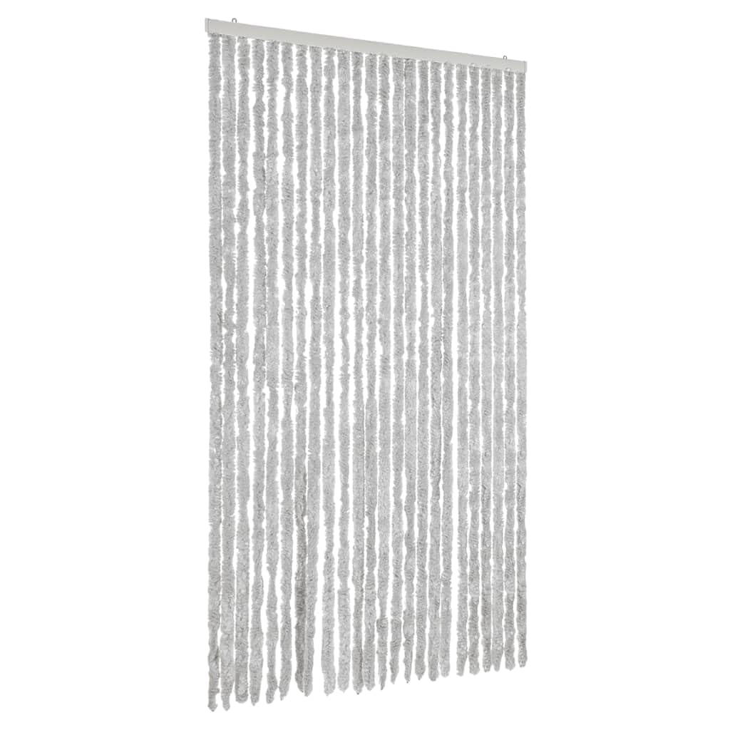 vidaXL Fly Curtain, Fly Screen for Window Living Room Doorways, Door Curtain for Decorations, Insect Fly Blind, Grey 100x220 cm Chenille โ image 1