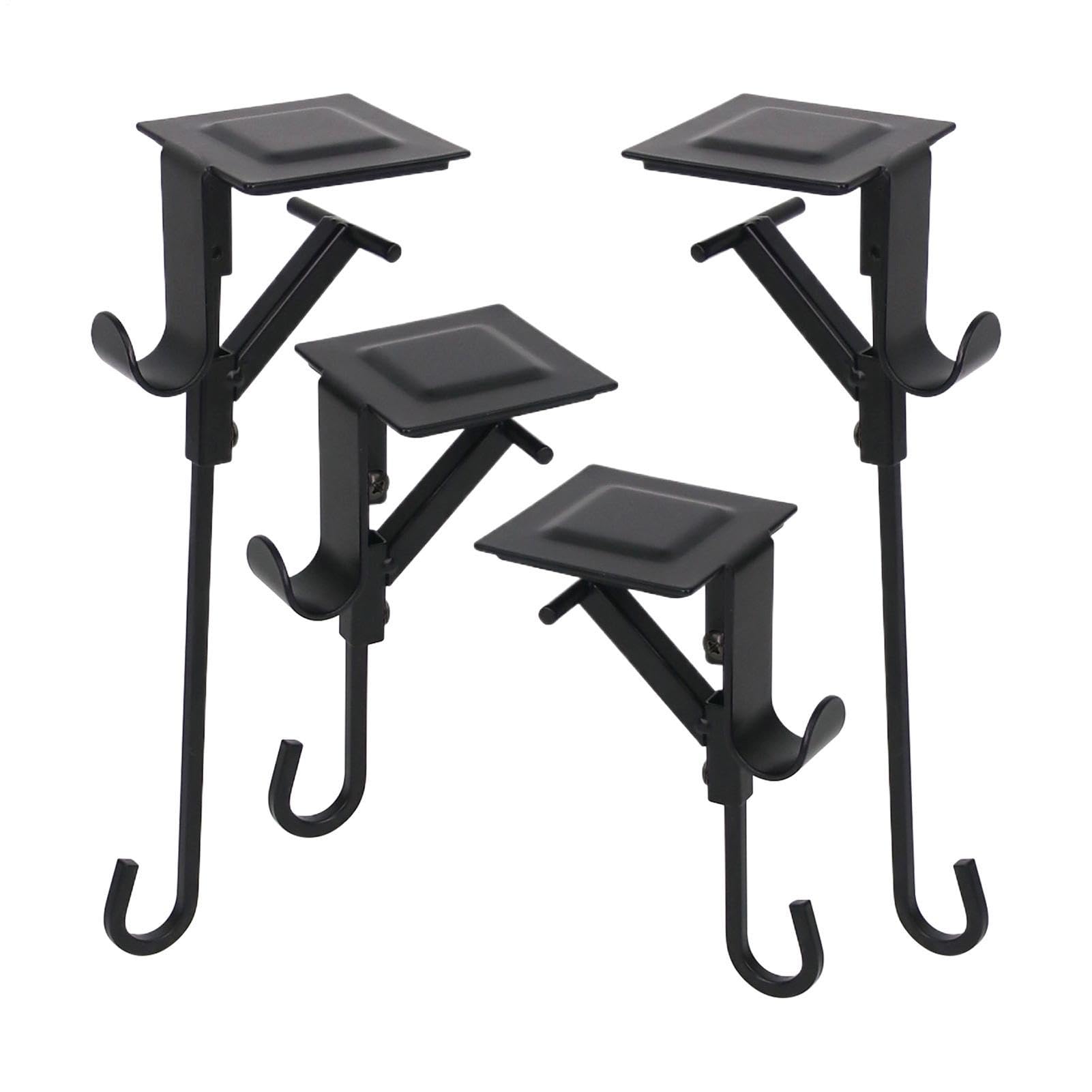 Soporte calcetines navideños con 4 ganchos metálicos ajustables para mesa y estante