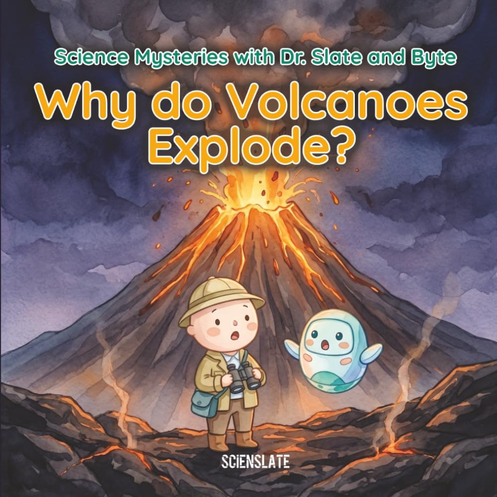 Why Do Volcanoes Explode?: An Illustrated Science Book for Curious Kids Ages 6–9. (Science Mysteries with Dr. Slate and Byte)