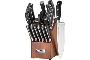 Viking Culinary Full-Tang Kitchen Knife Set, 17 Pieces