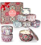 Scented Candles Gift Set for Women, 9 Pack Candles for Home Scented, 180H Burning Soy Wax Aromath...