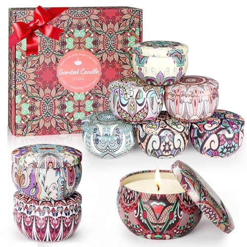 Scented Candles Gift Set for Women, 9 Pack Candles for Home Scented, 180H Burning Soy Wax...