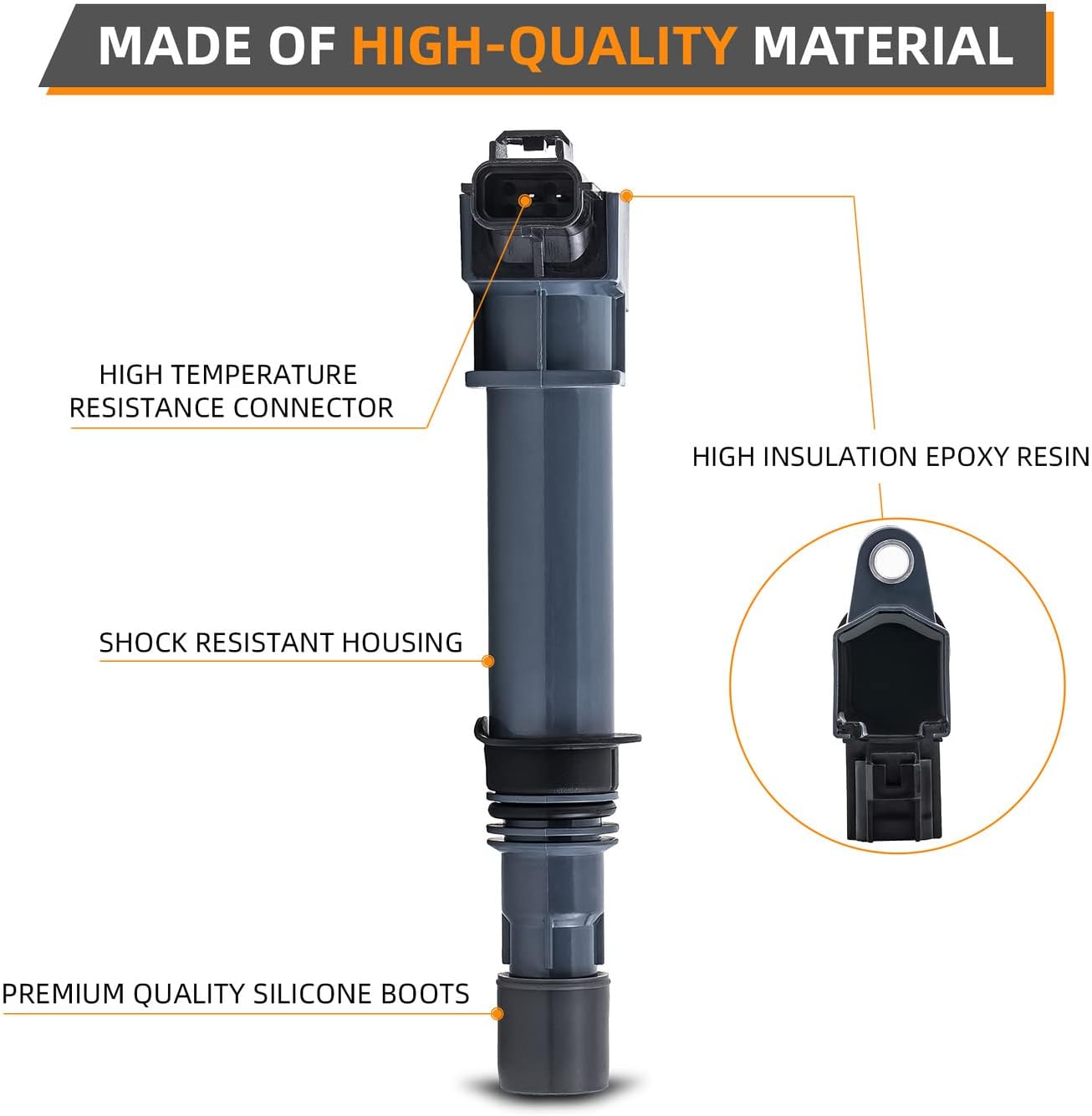 DEAL Ignition Coil Pack, Compatible with Dodge Dakota Durango Ram 1500 - Jeep Commander Grand Cherokee - Chrysler Aspen - Mitsubishi Raider 4.7L V8, Replaces UF399, 8pcs