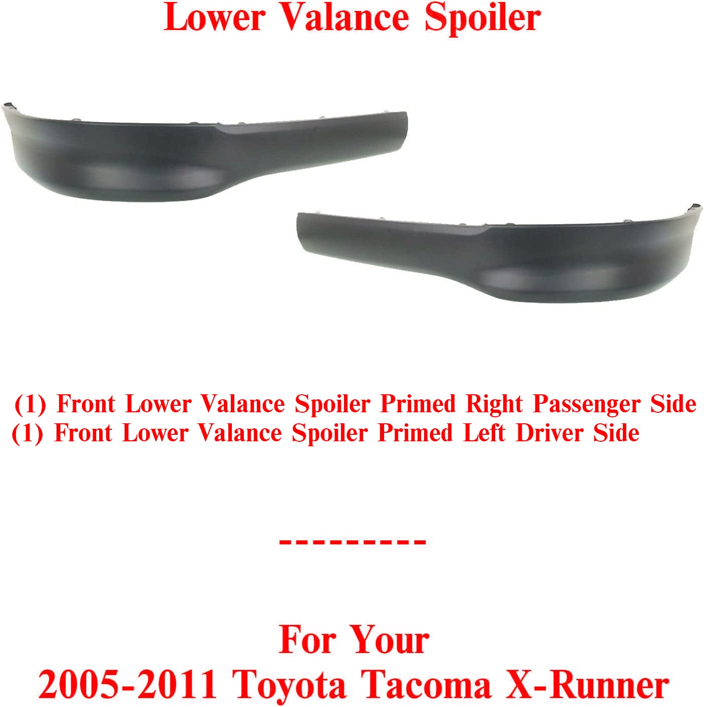 Amazon.com: US AUTO PARTS PLUS New Front Lower Valance Spoilers 