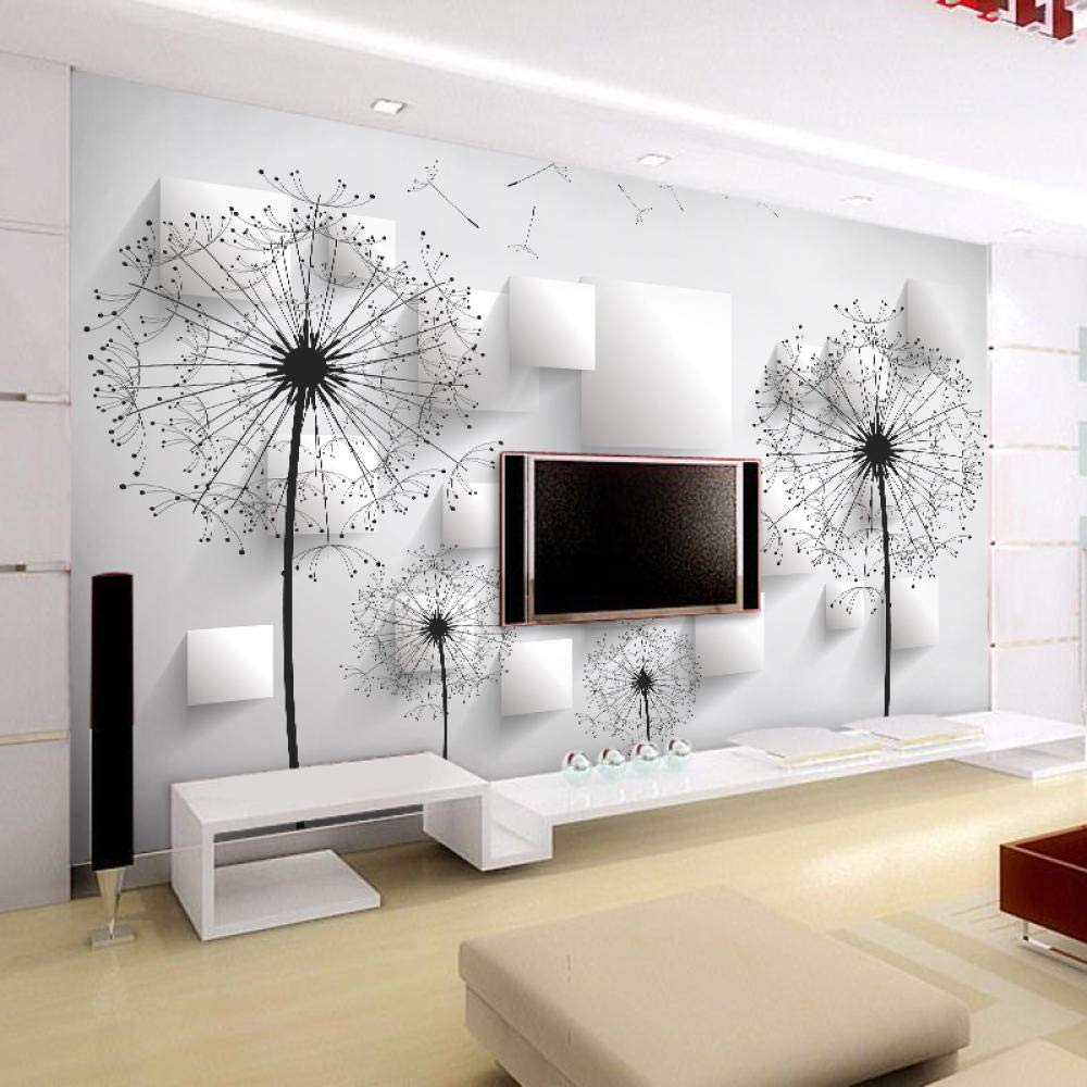 Papel tapiz 3D estéreo diente de león Mural dormitorio sala de estar TV Fondo pintura de pared papel tapiz decoración del hogar