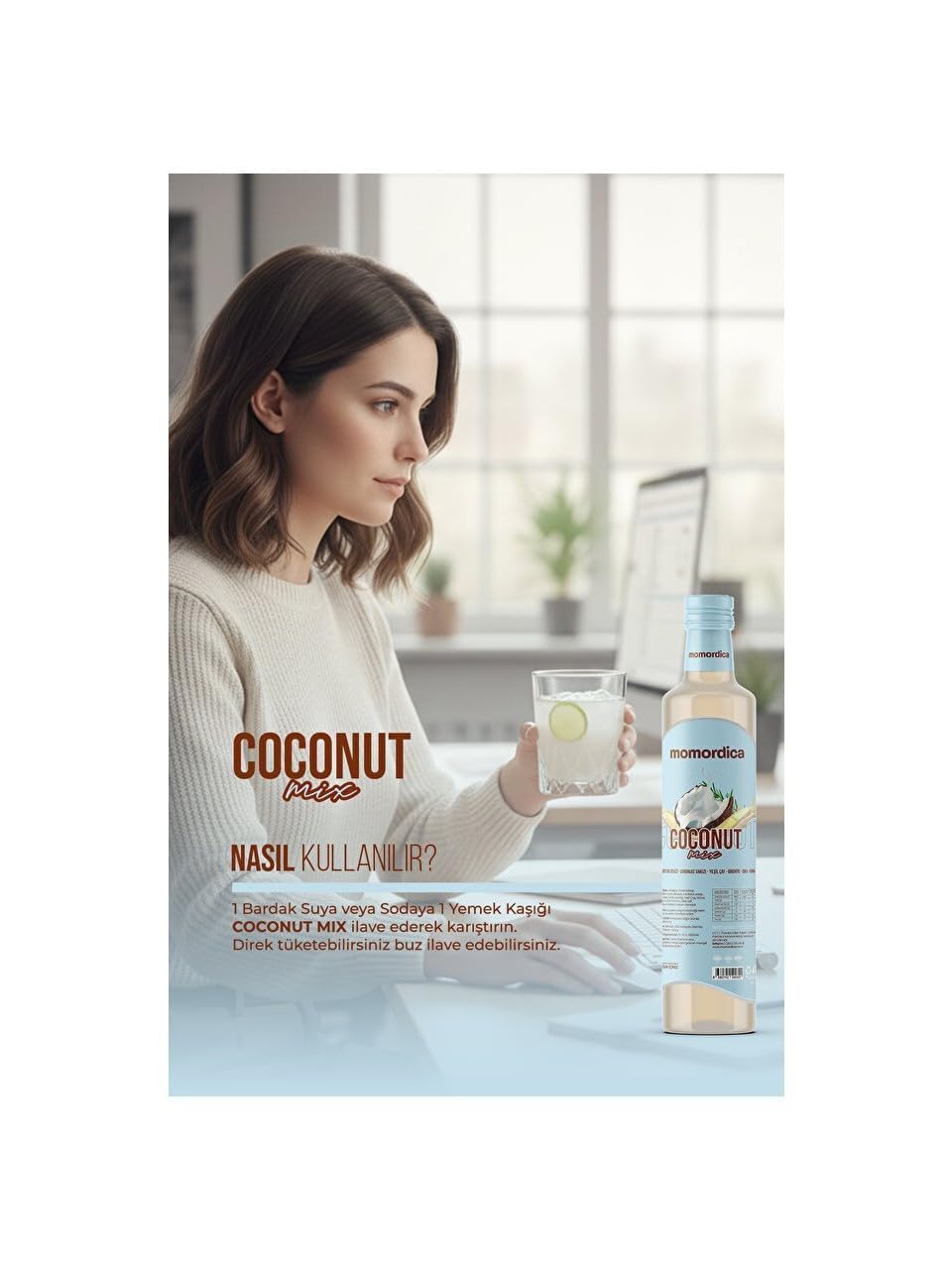 Momordica Coconut Mix – Boisson Naturelle 250 ml | Superfood à la Noix de Coco, Thé Vert, Chia & Quinoa