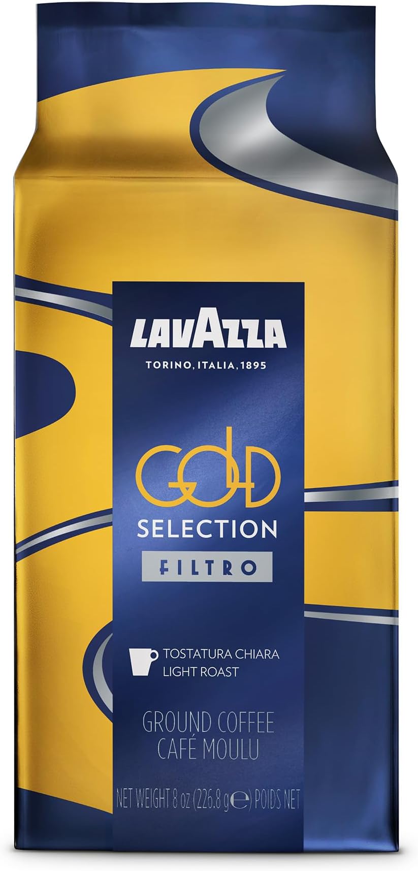 Lavazza Gold Selection Filtro Ground Coffee, 100% Arabica, 8 oz Bag (Pack of 1)