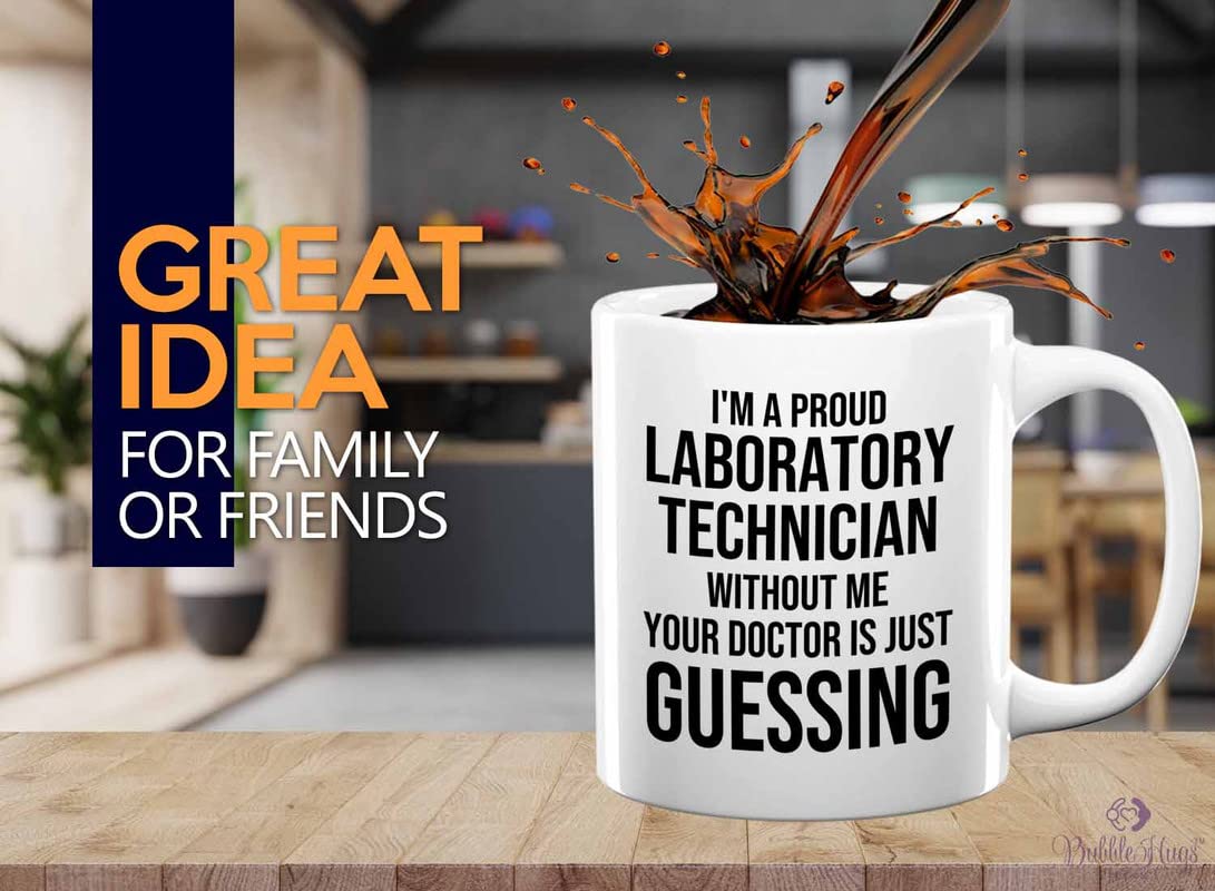 Flairy Land Scientist Coffee Mug 11oz White - Proud laboratory technician - Laboratory Technicians Chemists Research Forensic