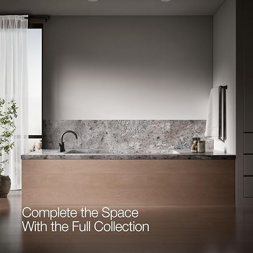 Miniatura 9 de Kohler T26426-4-BL Simplice - Grifo de baño para montaje en cubierta, boquilla no desviadora para bañera con dos manijas de palanca y conexión