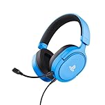Trust Gaming GXT 498B Forta [Officially Licensed for PlayStation 5] Gaming Headset for PS5 / PS4, 1.2m Cable, 50mm Drivers, 3D Audio, Detachable Microphone, Wired Over-Ear Headphones with Mic, Blue