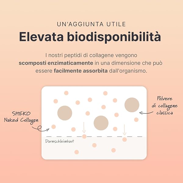 SHEKO Collagene Idrolizzato Premium 450g - Natural Bioactive Collagen Powder - Peptidi di tipo 1, 2, 3 - Collagene in polvere - Qualità purissima - Solubilità ottimale - Proteine in polvere - 4