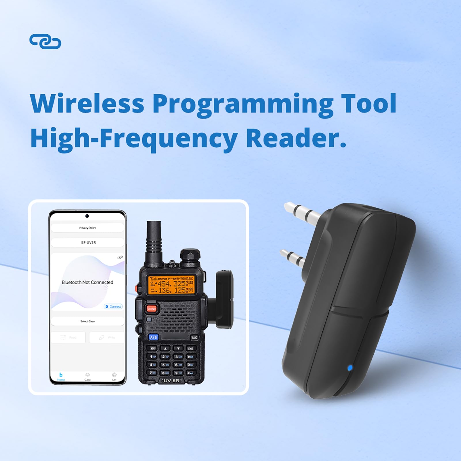 Programmeur Sans Fil Bluetooth Pour Talkie-Walkie UV-5R & Compatibles - Rechargeable USB-C + Appli Mobile