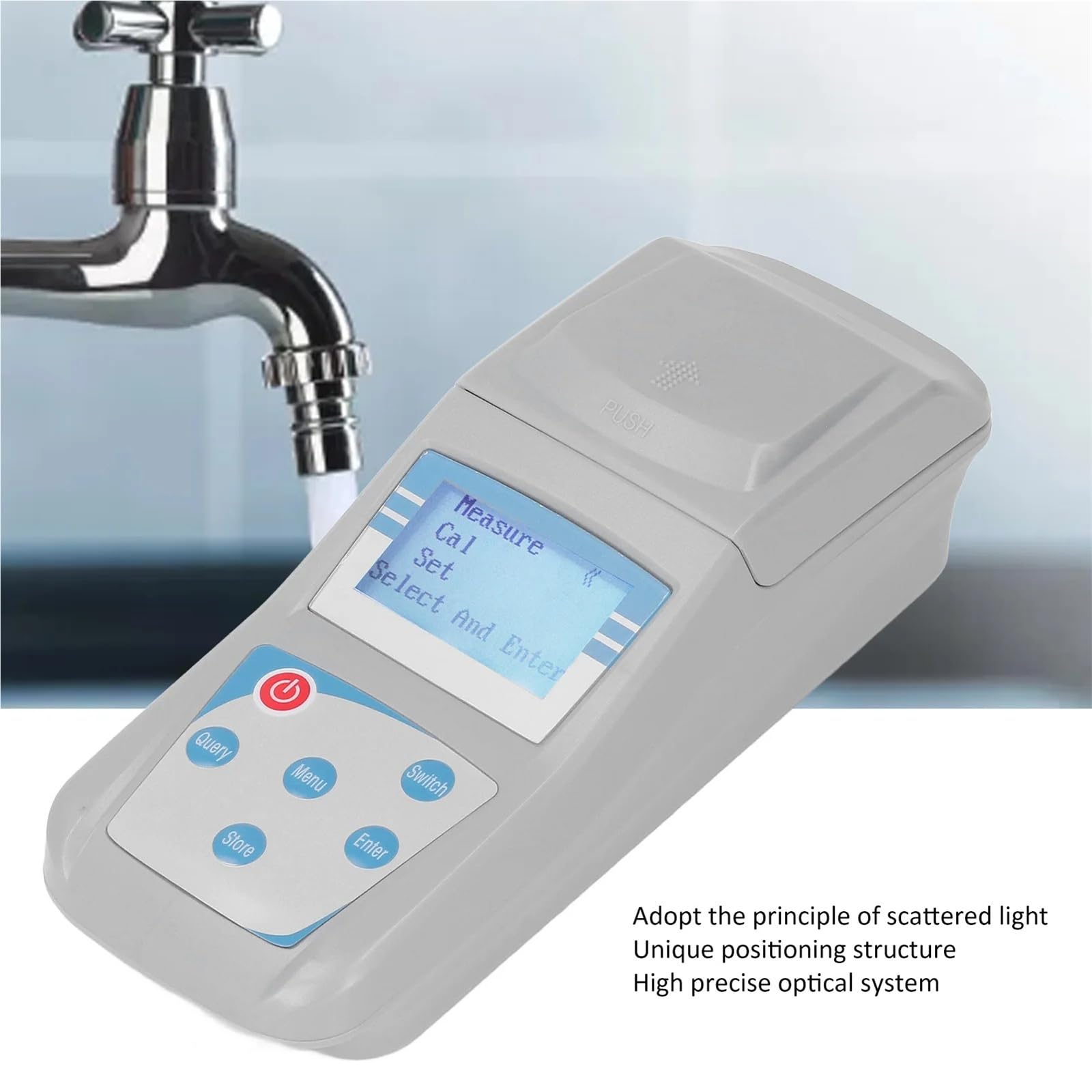 Medidor de turbidez digital, computadora, medidor portátil inteligente, analizador calidad del agua,Análisis de calidad instantáneo