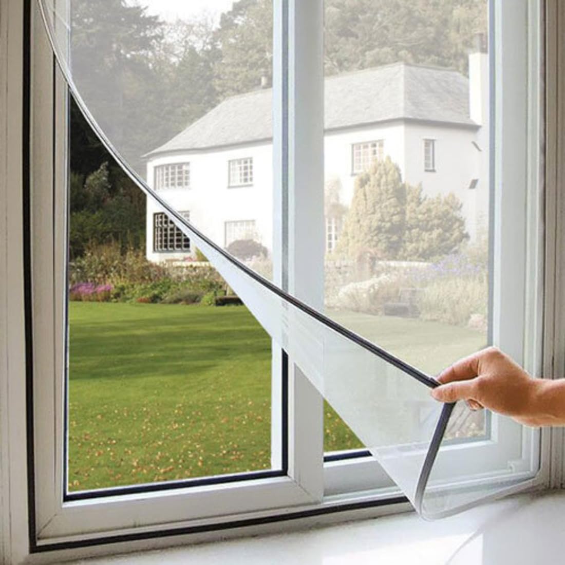Window Mosquito Net with Fibreglass Insect Net, Self Adhesive, Mosquito Net Pre Stitched with Fastener Tape on All Four Borders Window Mosquito Net (4 x 10) (B0CJQ3MS1V) Amazon Price History, Amazon Price Tracker
